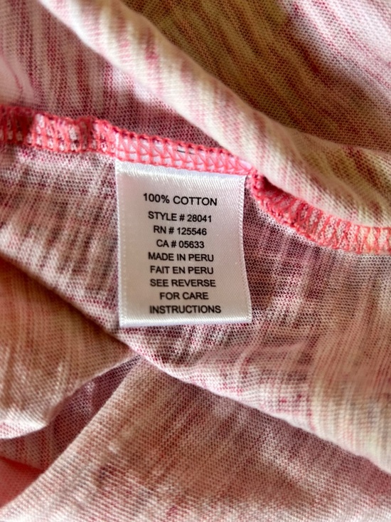 Habitat Top Cropped Pink 100% Cotton Scoop Neck Women's Large - Picture 5 of 6